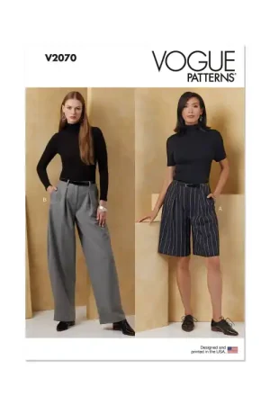 Voordeelprijs Naaipatroon Vogue Broek / Shorts Dames 2070 mt. 44-52, Dui/En/Fr
