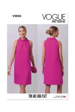 Weekendaanbieding Naaipatroon Vogue 2023 Jurk, maat 30-38 Dui/En/Fr