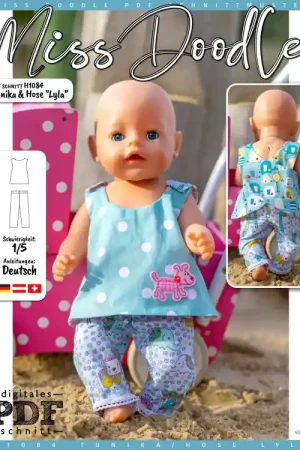 Aanbieding E-book Miss Doodle H1084 Poppenset Lyla, Nederlands