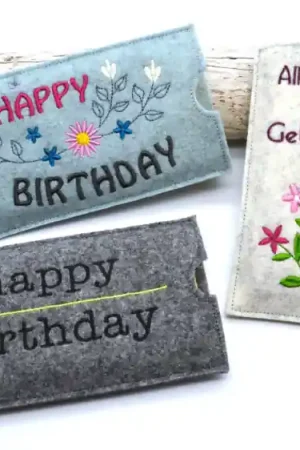 Aanbieding Borduurbestand Fadenstark Schokoladenhülle Geburtstag, Duits