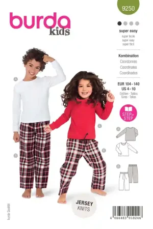 Weekendaanbieding Naaipatroon combinatie, Burda Kids 9250, Dui/En/Fr