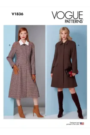 Vogue 1836 mantel, maat 42-50, Dui/En/Fr Weekendaanbieding