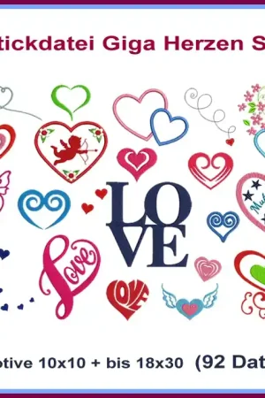 Aanbieding Borduurbestand Rock Queen Herzen