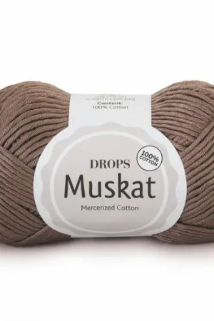 Alleen Vandaag DROPS Muskat Uni Colour - 24 taupe - Katoen Garen