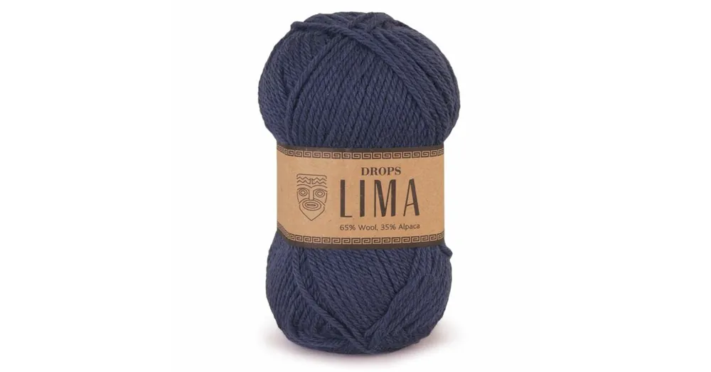 Beste Prijs DROPS Lima Uni Colour - 4305 blauw indigo - Wol Garen