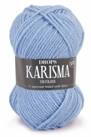 Beperkte Voorraad DROPS Karisma Uni Colour - 30 lichtblauw - Wol Garen