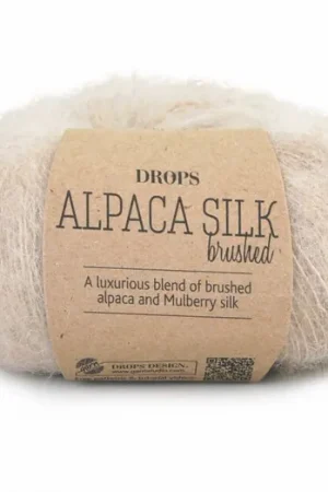 Aanbieding DROPS Brushed Alpaca Silk Uni Colour - 04 lichtbeige - Wol Garen
