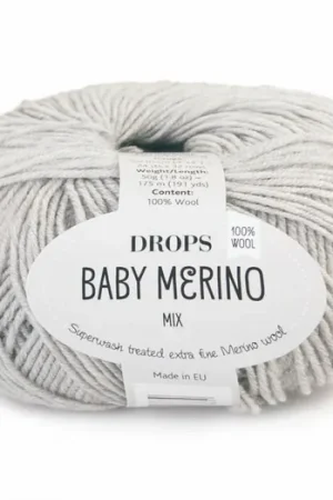 Alleen Vandaag DROPS Baby Merino Mix - 22 lichtgrijs - Wol Garen
