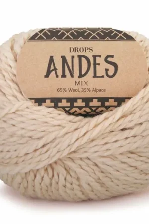 Weekendaanbieding DROPS Andes Mix - 0206 lichtbeige - Wol Garen