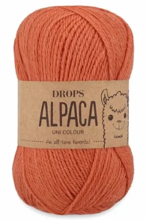 Aanbieding DROPS Alpaca Uni Colour - 2915 dusty orange - Wol Garen