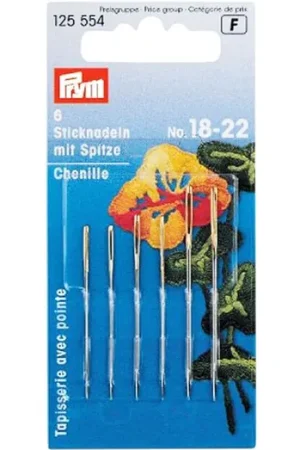 Weekendaanbieding Prym Borduurnaalden met punt - Nr 18/22 (6 stuks)