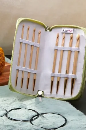 KnitPro Bamboo Afghaans Tunische Haaknaalden (verwisselbaar) - Set Superprijs