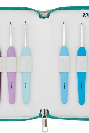 Populair KnitPro Waves 2.0 Haaknaaldenset - 2 t/m 6 mm - Softgrip handvat en fijne aluminium haakpunt