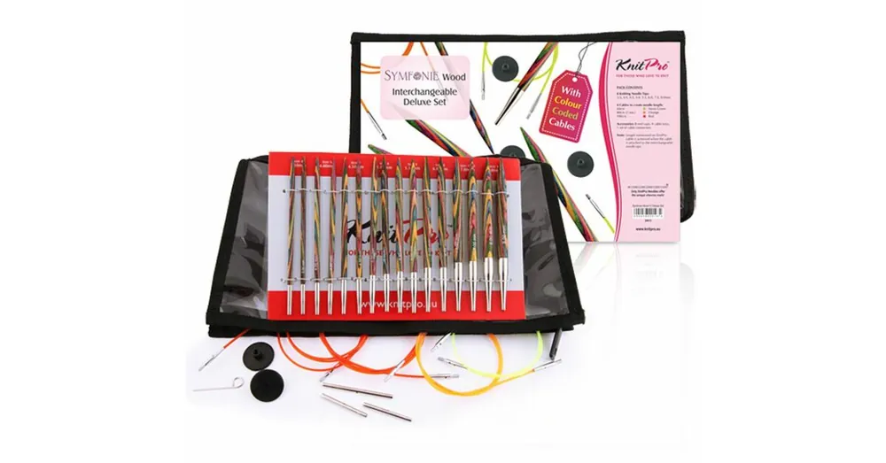 Beperkte Voorraad KnitPro Symfonie Wood Verwisselbare Rondbreinaalden - Deluxe Set