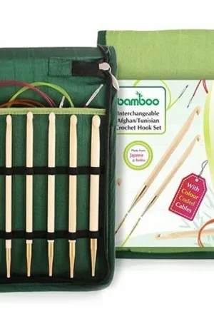 KnitPro Bamboo Afghaans Tunische Haaknaalden (verwisselbaar) - Set Laatste Versie