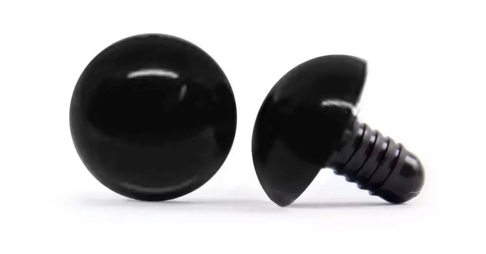 Gecertificeerd Durable Veiligheidsoogjes zwart 8 mm (10 stuks) - Kunststof ogen voor Amigurumi & knuffels