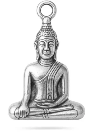 Koop Online Bedeltje Boeddha Hanger - 35 x 22 mm - Antiek Zilver Bedels