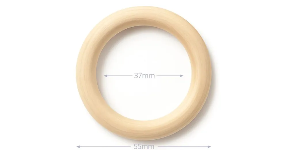 Beperkt Aanbod Houten Ring - 5,5 cm - Blank Onbehandeld Beukenhout - Splintervrij