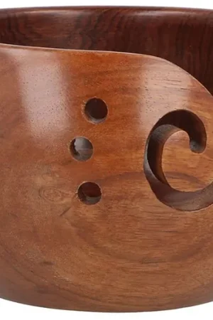 Scheepjes Yarn Bowl - Bruin Massief Rozenhout - 13x10cm Direct Verzonden