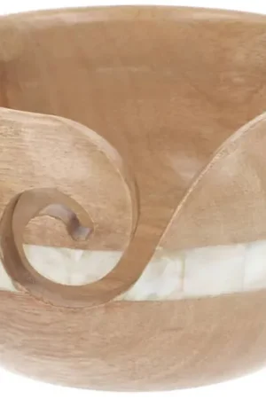 Gecertificeerd Scheepjes Yarn Bowl - Mangohout / Parelmoer - 13x9cm