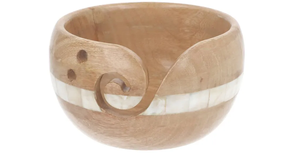 Gecertificeerd Scheepjes Yarn Bowl - Mangohout / Parelmoer - 13x9cm