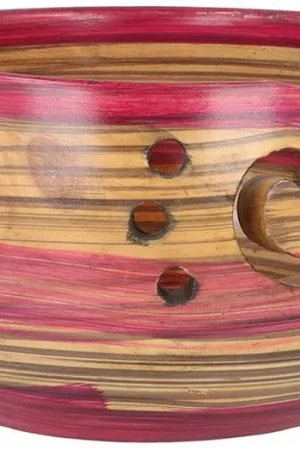 Rechtstreeks Van De Fabrikant Scheepjes Yarn Bowl - Dennenhout Lichtbruin-Rood - 13x9cm