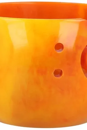 Scheepjes Yarn Bowl - Oranje Parelmoer effect - 13x8cm Gratis Verzending