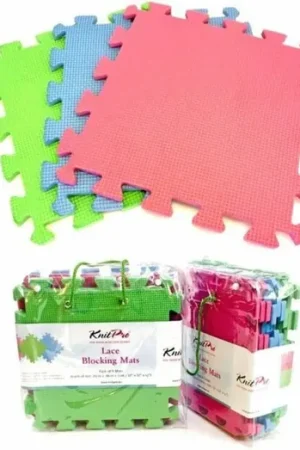 Favoriet KnitPro Lace blocking / blok matten - 9 stuks van 30x30x1cm