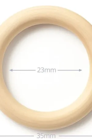 Houten Ring - 3,5 cm - Onbehandeld Beukenhout - Verfijnd mini-formaat Tijdelijk Beschikbaar
