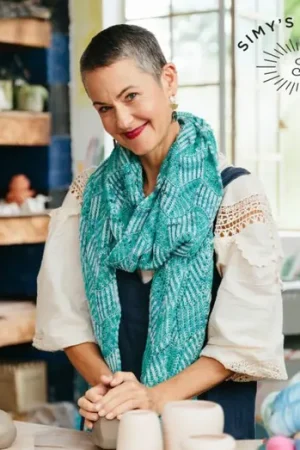 Whitecaps Wrap Gebreide Sjaal/Omslagdoek, Yiğitcan Vatansever - Simys Studio Breipatroon Veilige Betaling