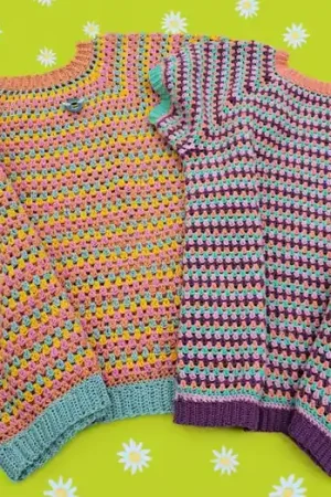 Haakpatroon Beez Truitje - Top down gehaakt met raglan - Ann @crochetknitting_beez Uitverkoop