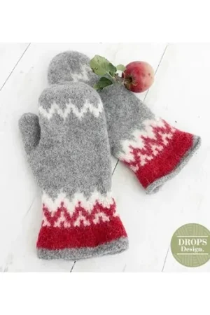 Uitverkoop Patroon Gebreide Wanten "Festive Foraging" - Drops Design