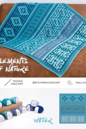 Voordeelprijs KATIA Elements of Nature CAL - Water Kit - Gehaakte Deken Haakpakket