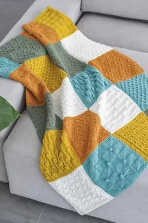 KATIA My Playlist KAL Kit- Gebreide Patchwork Deken - Breipakket Gecertificeerd