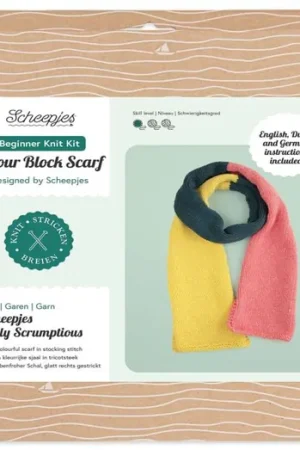 Scheepjes Colour Block Sjaal Breien - Breikit voor beginners Lage Kosten