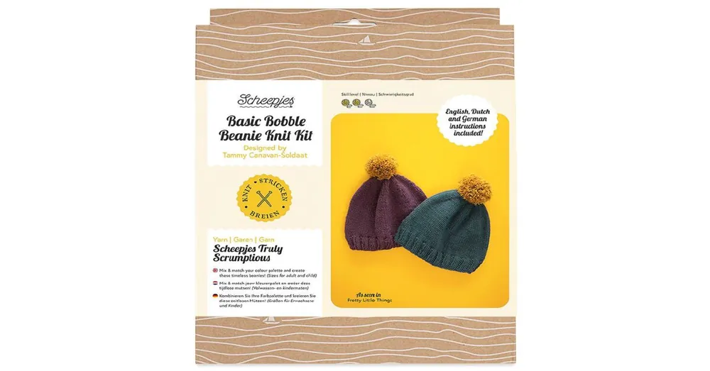 Gratis Retour Scheepjes Bobble Beanie Breikit - 2 Mutsen breien