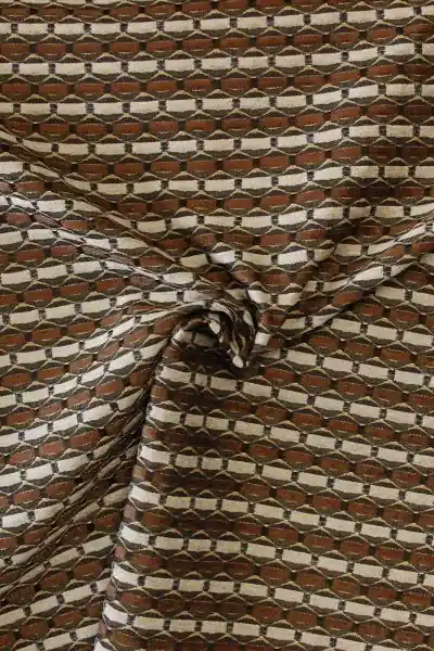 Weekendaanbieding jacquard gobelin - Brown/Beige Stripes on Black