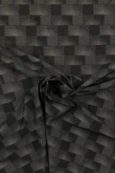 Weekendaanbieding Lycra - 3D Cubes Grey/Black