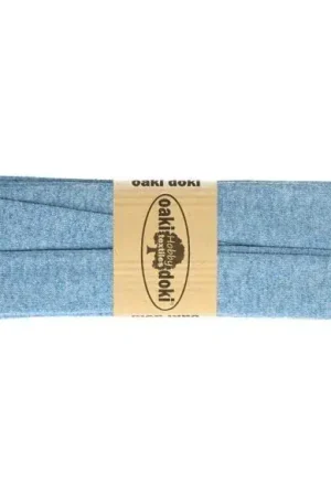 Voordeelprijs Oaki Doki Tricot Biaisband - Melange Blauw 060