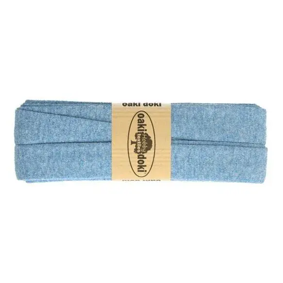 Voordeelprijs Oaki Doki Tricot Biaisband - Melange Blauw 060