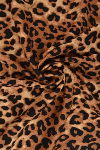 Viscose - Leopard on Cognac Lage Kosten