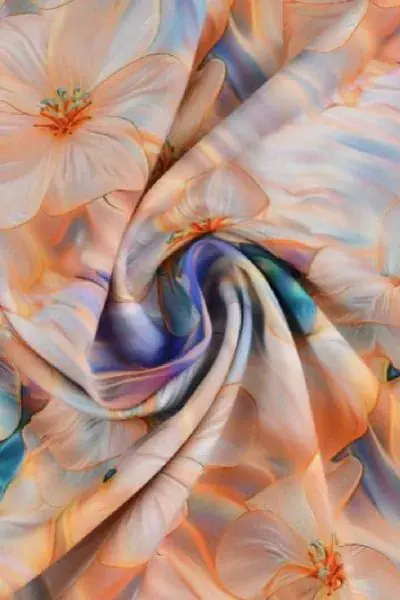 Viscose - Mistic Soft Pink Glass Flowers Rechtstreeks Van De Fabrikant