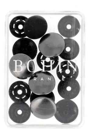 Voordeelprijs Bohin - Magische drukknoop 14mm - Antracite