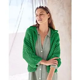 Weekendaanbieding Lana Grossa dames vest breien van Cotton Silk (F69,M60)