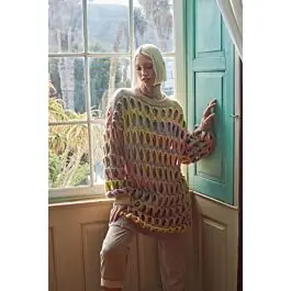 Aanbieding Lang Yarns open dames trui breien van Harmony (P75, m9)