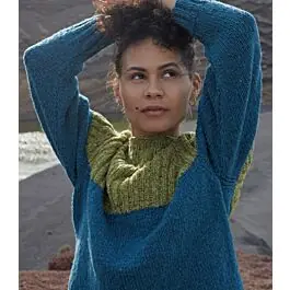 Weekendaanbieding Lang Yarns trui breien van Donegal Tweed+ (Punto 77, m1)