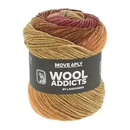 Voordeelprijs Lang Yarns Move Wool Addicts kl.2 6-draads sokkenwol 100gr.