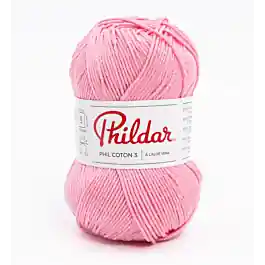 Alleen Vandaag Phildar Phil Coton 3 kl.Rose Guimauve