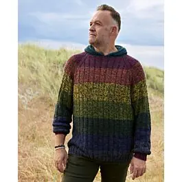 Voordeelprijs Lana Grossa heren trui breien van Ecopouno en Merino Superiore (LG men 9, m3)