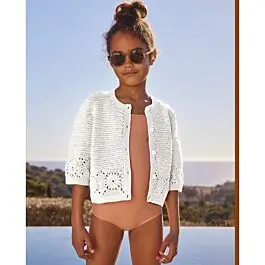 Actieprijs Phildar meisjes vest met granny's haken van Perle 5 (213, m4)